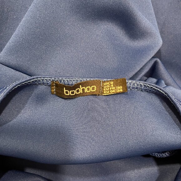 Boohoo Strapless Long Blue Dress - Picture 8 of 15